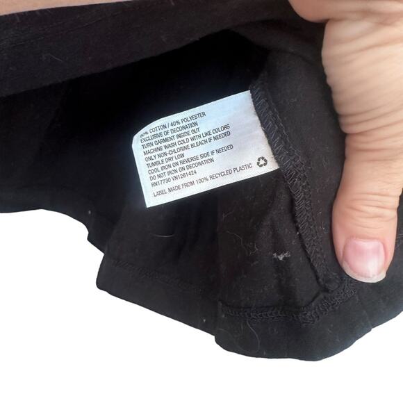 Wild fable Black Sparkly sequins Sleeve t-shirt oversized size XS - Picture 4 of 7